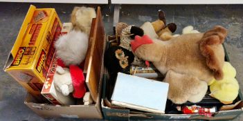 Three boxes of assorted items including Royal commemorative beakers and cups, assorted vintage