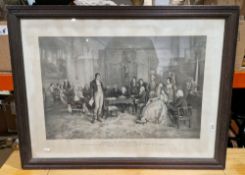 Large 19th century framed print 