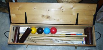 boxed Heals croquet set