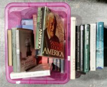 Quantity of assorted books including biographical, topographical, and a watercolour signed A.A.