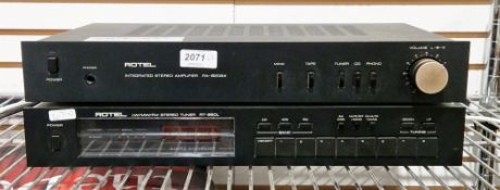 Rotel integrated stereo amplifier RA820BX and a Rotel stereo tuner RT850L (2)