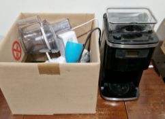 Smarter coffee machine, a food processor with some attachments, a clip-on lamp and other items