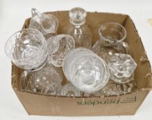 Collection of modern cut glassware including a Webb Corbett 'Georgian' water jug, assorted cut glass
