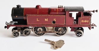 Hornby 0 gauge 4-4-2 LMS 2180 clockwork locomotive