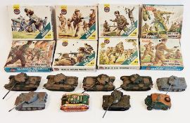 Eight boxed Airfix army kits to include German infantry WWII, R.A.F. Personnel, W.W.W.II Afrika