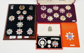 Silver Air Raid Precaution ARP badge, another Air Raid Precaution badge together eleven fire brigade