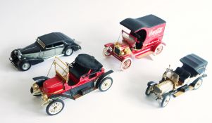 Four unboxed Franklin Mint Precision Models to include Ford Model T Coca Cola, 1939 Maybach