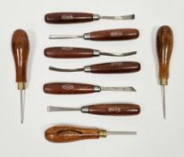 Assorted Marples and other mini wood turning chisels (9)