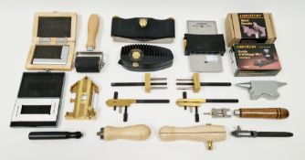 Veritax variable burnisher, micro engineers squares, Veritas metal bender, various scrapers, Veritas