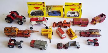 Large collection of diecast toy cars, comprising: Dinky Toys, Matchbox. Days Gone, Tri-ang, Corgi,