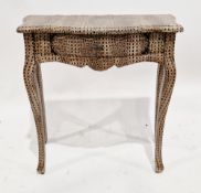 LOT WITHDRAWN French-style side table with a faux crocodile skin-effect finish, the top of