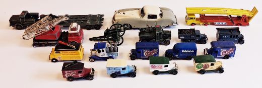 Quantity of playworn diecast Dinky, LLedo, and other models to include Dinky Toys 970 Jones