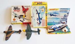 Dinky Toys 724 Sea King Helicopter boxed (with inner sleeve) together with Dinky Toys Battle of