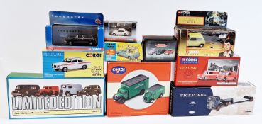 Quantity of boxed Corgi diecast models to include 474 musical Wall's ice cream van on Ford Thames,