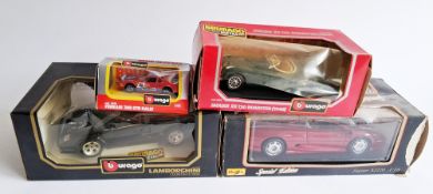 Burago 1/18 scale diecast model car 3037 Lamborghini Countach (1988), Burago 1/24 scale 1502