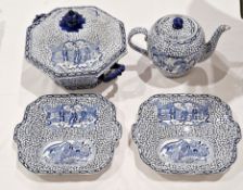Group of Adams '1780' pattern wares comprising teapot and cover, octagonal tureen and cover and