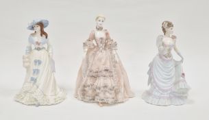Three Coalport bone china figures of ladies from the Femmes Fatales Series comprising Lily