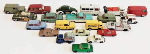 Quantity of playworn Dinky Toys, Matchbox, Corgi diecast model cars to include Corgi Commer 3/4
