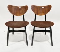 Victor B Wilkins for G-Plan a pair of mid-century Librenza dining chairs with shaped teak backs,