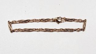 9ct gold fancy link bracelet, approximately 8.2g