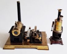 Wilesco D106 stationary steam engine together with a DC (Doll & Cie) Vertical steam engine (2)