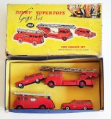 Dinky Supertoys Gift Set 957 Fire Service Set comprising 955 Fire engine with extending ladder,