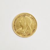 LOT WITHDRAWN Queen Victoria 1898 gold half sovereign, 4 grams
