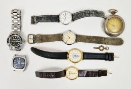 Collection of six wristwatches including two Pulsar watches, stainless steel Seiko 5 automatic