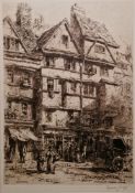 Sir Ernest George RA (1839-1922) Drypoint etching 