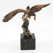 American ' Legends ' bronze and metal model of an eagle from the endangered wildlife-eagle