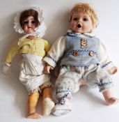 Armand Marseille bisque head doll marked 390N D.R.G.M 246/1 A. G1/2 M (eyes loose in head)