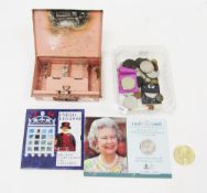 Collection of Victorian and later British and foreign coins including silver being 1866 shilling,