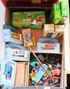 Playworn diecast model cars to include Corgi 238 Jaguar Mark X Saloon, Matchbox Car transporter, etc