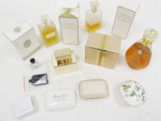Mixed lot of perfumes, eau de toilette, soaps and shower gels, mostly open and part used,