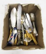 Collection of silver plated flatware mainly fiddle and old English pattern forks and spoons together