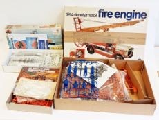 Three boxed model kits to include 1/16 scale 1914 Dennis motor fire engine, Airfix 07280 RNLI Severn