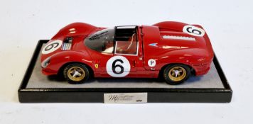 GMP Masterpiece Collection diecast model of a Ferrari 330 P4 Spyder, in display case, circa 2008,