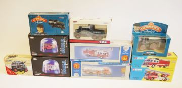 Ten boxed Corgi diecast model vehicles to include nine double nine CC13002 Dennis F12 side pump City