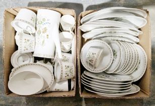 A Seltzmann Weiden Bavaria part tea/dinner service with floral decoration (2 boxes)