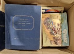 Collection of books including Seven Pillars of Wisdom, T E Lawrence, Wings Across Continents, E