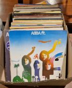 Collection of various vinyl LPs including ABBA, Fleetwood Mac, Frank Sinatra, David Soul, Neil