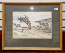 Quantity of watercolours and prints, various artists (14)