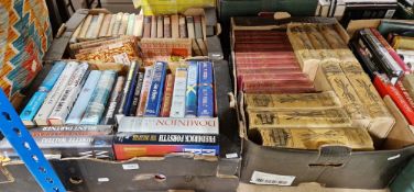 Assorted books; various volumes of the Badminton magazine, assorted fiction books including The