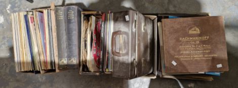 Collection of 78rpm records and vinyl LPs mainly classical, film scores and show tunes but