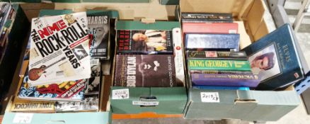 Quantity of books relating to pop and rock to include the NME Rock and Roll Years, Elvis Presley and