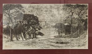 Collection of pictures including a 19th century framed indenture, 3 framed natural history prints af