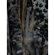 A black Victorian probably mourning dress, with cut velvet detail to the inner bodice, appliqued - Image 8 of 15