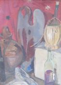 D.H. Waterfield (1908-1971) Oil on board Still life, signed lower right, 56cm x 41cm