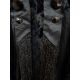 A black Victorian probably mourning dress, with cut velvet detail to the inner bodice, appliqued - Image 3 of 15