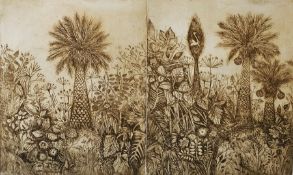 Suad Attar (1942) Etching on paper Paradise, numbered 4/20, titled, signed and dated 1979 to lower